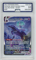 AGS (GEM-MT 10) Shadow Rider Calyrex VMAX #205 - Chilling Reign (#00012502)