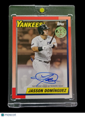 2025 Topps Baseball 1990  Auto Jasson Domínguez #90AS-JD Orange Border 39/50