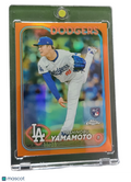 2024 Topps Chrome Yoshinobu Yamamoto #18 Orange Refractor RC 15/25