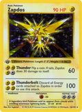 Zapdos 16 - Base Set Shadowless 1st Edition Holofoil (Lightly Played)