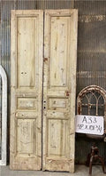 Antique French Double Doors (42x101.5) Raised Panel European Reclaimed Doors A33