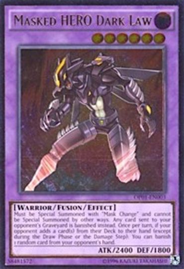 Masked HERO Dark Law (OP01-EN003) [OTS Tournament Pack 1] (Moderately Played Unlimited)