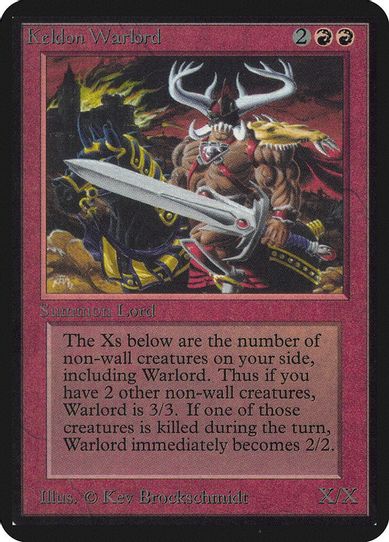 Keldon Warlord [Alpha Edition] (Moderately Played)