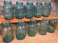 10 Quart Aqua Blue Green Fruit Canning Jars Ball Wedding Decoration Mason QT be,