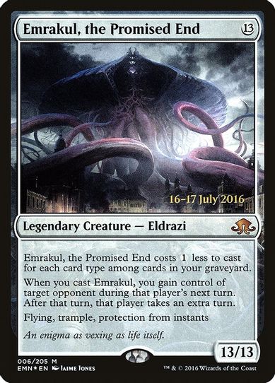 Emrakul, the Promised End (6) [Prerelease Cards] (Moderately Played Foil)