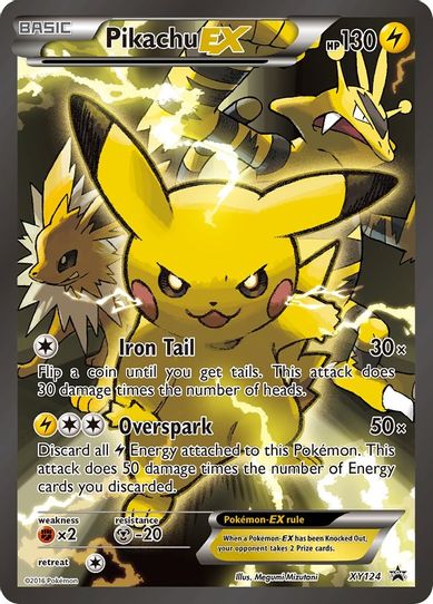 Pikachu EX XY124 [XY Promos] (Lightly Played Holofoil)