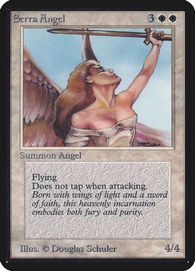 Serra Angel [Alpha Edition] (Heavily Played)