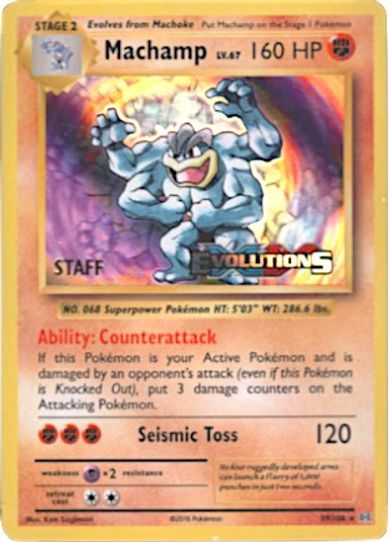 Machamp (XY Evolutions Staff Prerelease) [XY Promos] (Near Mint Holofoil)