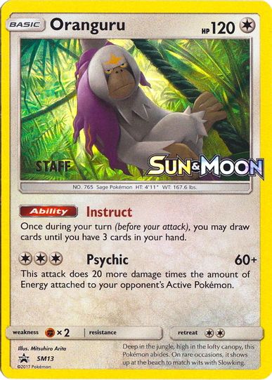 Oranguru - SM - Staff Prerelease Promo (SM13) [SM Promos] (Near Mint Holofoil)