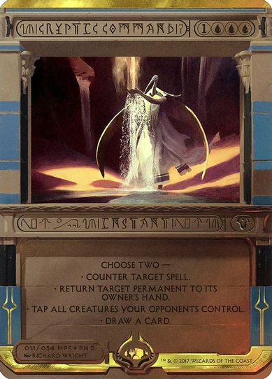 Cryptic Command (11) [Masterpiece Series: Amonkhet Invocations] (Heavily Played Foil)