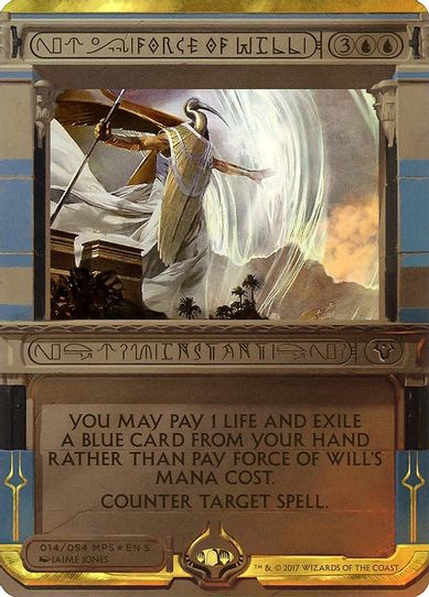 Force of Will (14) [Masterpiece Series: Amonkhet Invocations] (Near Mint Foil)