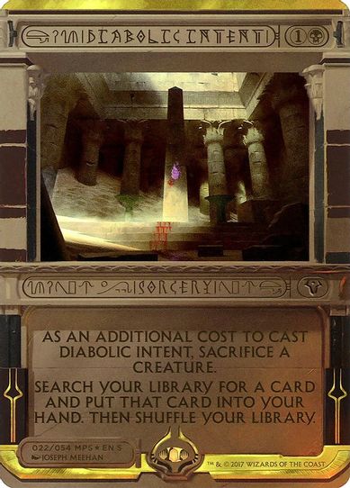 Diabolic Intent (22) [Masterpiece Series: Amonkhet Invocations] (Near Mint Foil)
