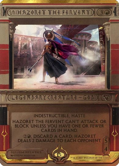 Hazoret the Fervent (27) [Masterpiece Series: Amonkhet Invocations] (Moderately Played Foil)