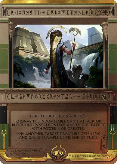 Rhonas the Indomitable (28) [Masterpiece Series: Amonkhet Invocations] (Near Mint Foil)