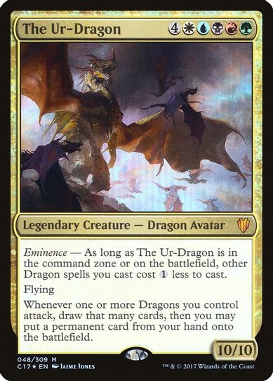 The Ur-Dragon (48) [Commander 2017] (Lightly Played Foil)