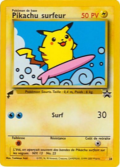 Pikachu (Surfing) (28) [Pikachu World Collection Promos] (Lightly Played)
