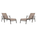 2 Trevi Textilene Chaise Lounge (Brown / Textilene)