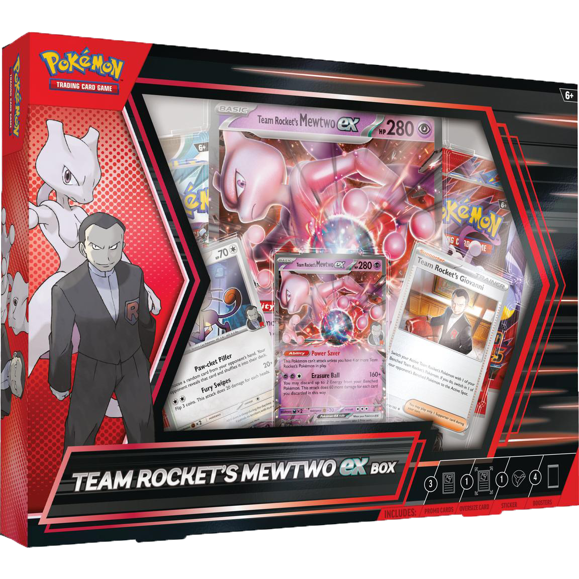 Team Rocket's Mewtwo ex Box (Factory Sealed Case of 6 Boxes (FREE Double Box Shipping*))