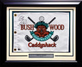 Chevy Chase Autographed White Framed Caddyshack Golf Pin Flag Beckett BAS QR