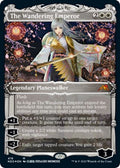 The Wandering Emperor (Showcase) (Foil Etched) (418) [Kamigawa: Neon Dynasty] (Near Mint Foil)
