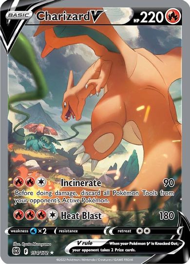 Charizard V (Alternate Full Art) (154/172) [Sword & Shield: Brilliant Stars] (Near Mint Holofoil)