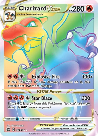 Charizard VSTAR (Secret) (174/172) [Sword & Shield: Brilliant Stars] (Lightly Played Holofoil)