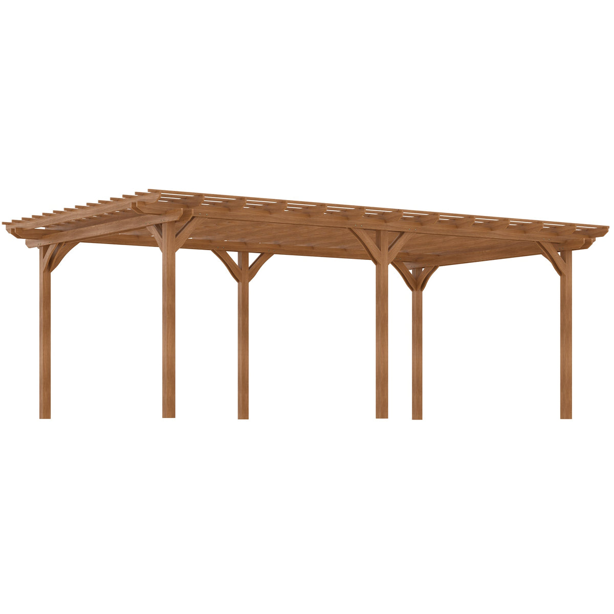 PerArbor 12' x 20' Wood Gazebo Pergola with Sturdy Structure for Climbing Plants, Garden & Patio