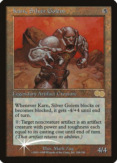 Karn, Silver Golem [Arena Promos] (Lightly Played Foil)