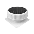 12-Inch Flush-Mount Round Solar Roof Vent Fan, 30W Dual-Power Attic Exhaust Fan with 1200 CFM, 3-Speed Remote & 25°C Auto Start (Black)