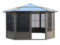 Gazebo Penguin Florence Solarium 12' x 12' Polycarbonate Roof (Slate)