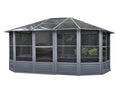 Gazebo Penguin Florence Solarium 12' x 15' Polycarbonate Roof (Slate)