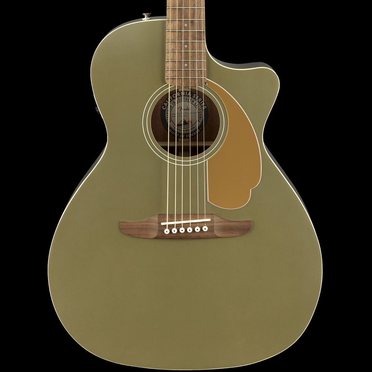 Fender California Series Newporter Player Acoustic-Electric Olive Satin