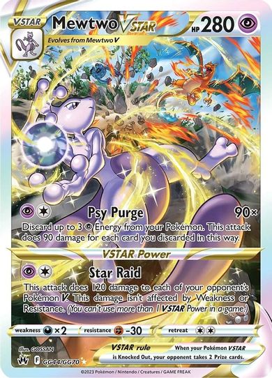 Mewtwo VSTAR (GG44/GG70) [Crown Zenith: Galarian Gallery] (Heavily Played Holofoil)