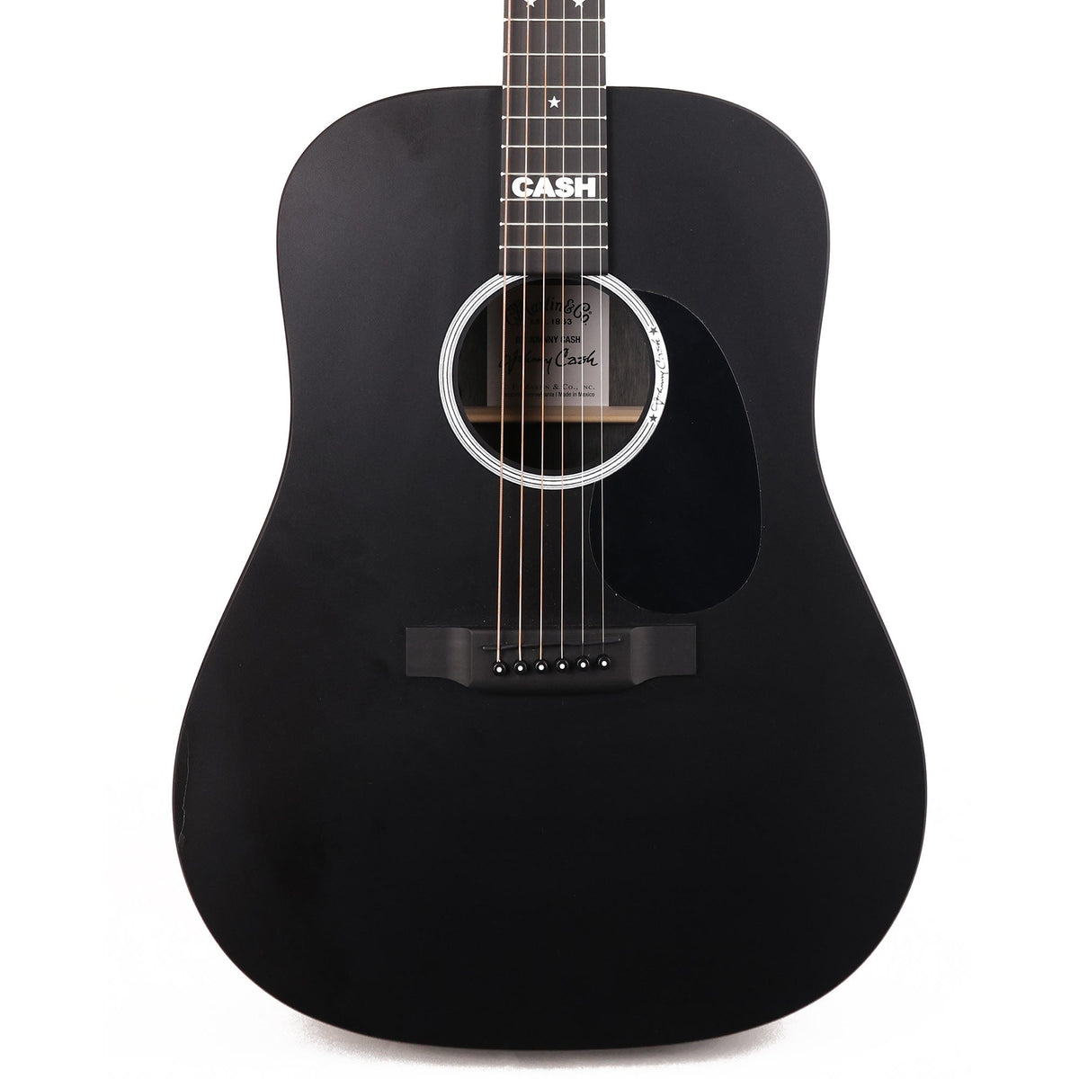 Martin DX Johnny Cash Acoustic-Electric Jett Black Repaired