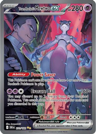 Team Rocket's Mewtwo ex - 231/182 231 - SV10 Destined Rivals Holofoil (Near Mint)