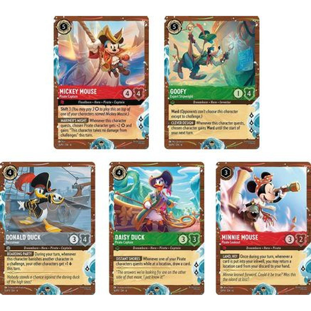 Disney Cruise Promos (Set of 5)  [Disney Lorcana Promo Cards] Holofoil (Moderately Played)