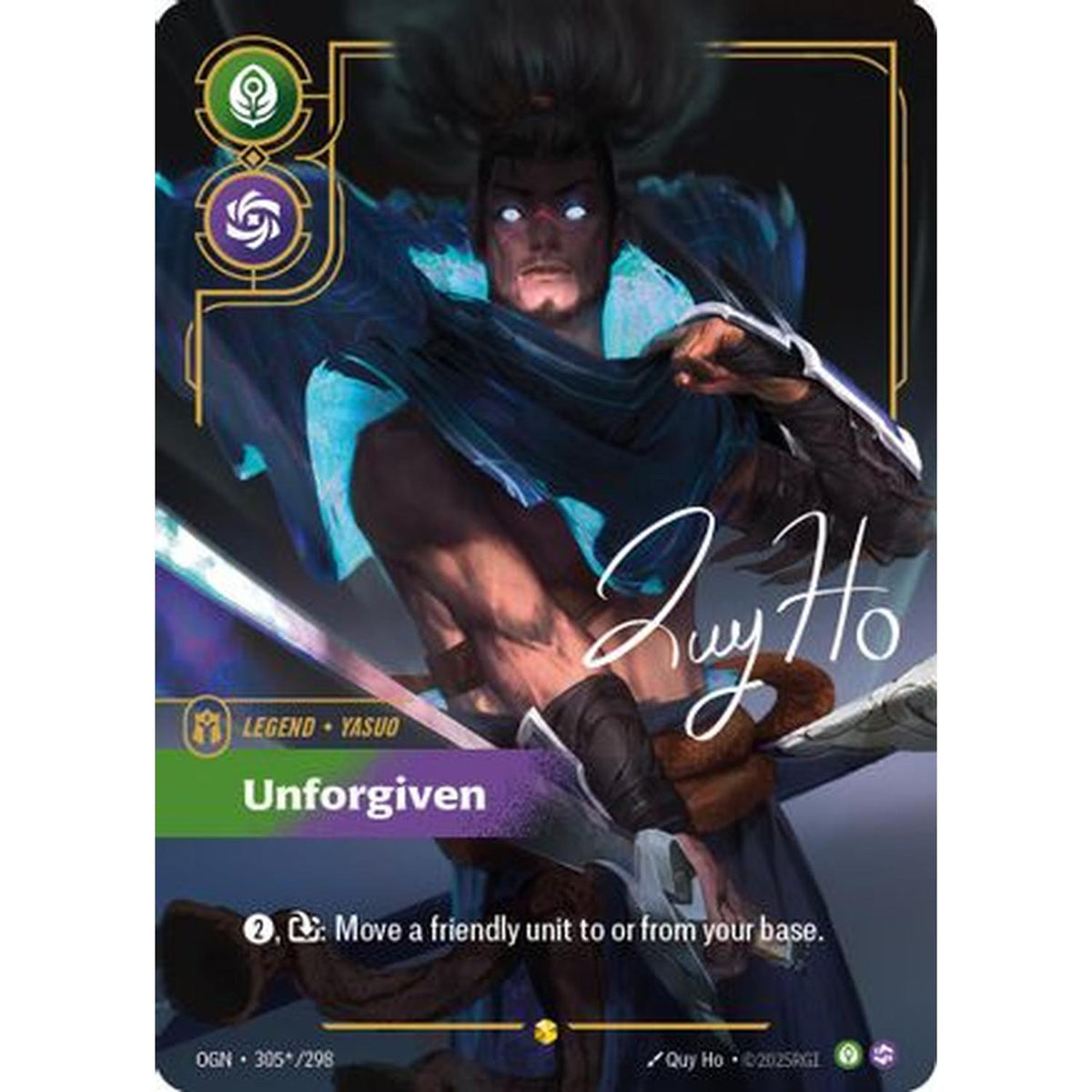 Yasuo - Unforgiven (Signature) (305*/298) [Origins] Foil (Lightly Played)