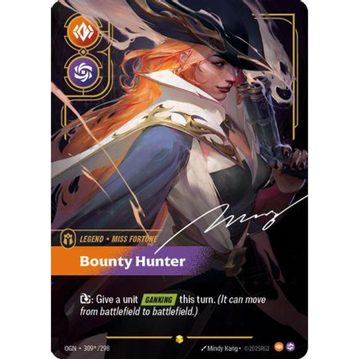 Miss Fortune - Bounty Hunter (Signature) (309*/298) [Origins] Foil (Near Mint)