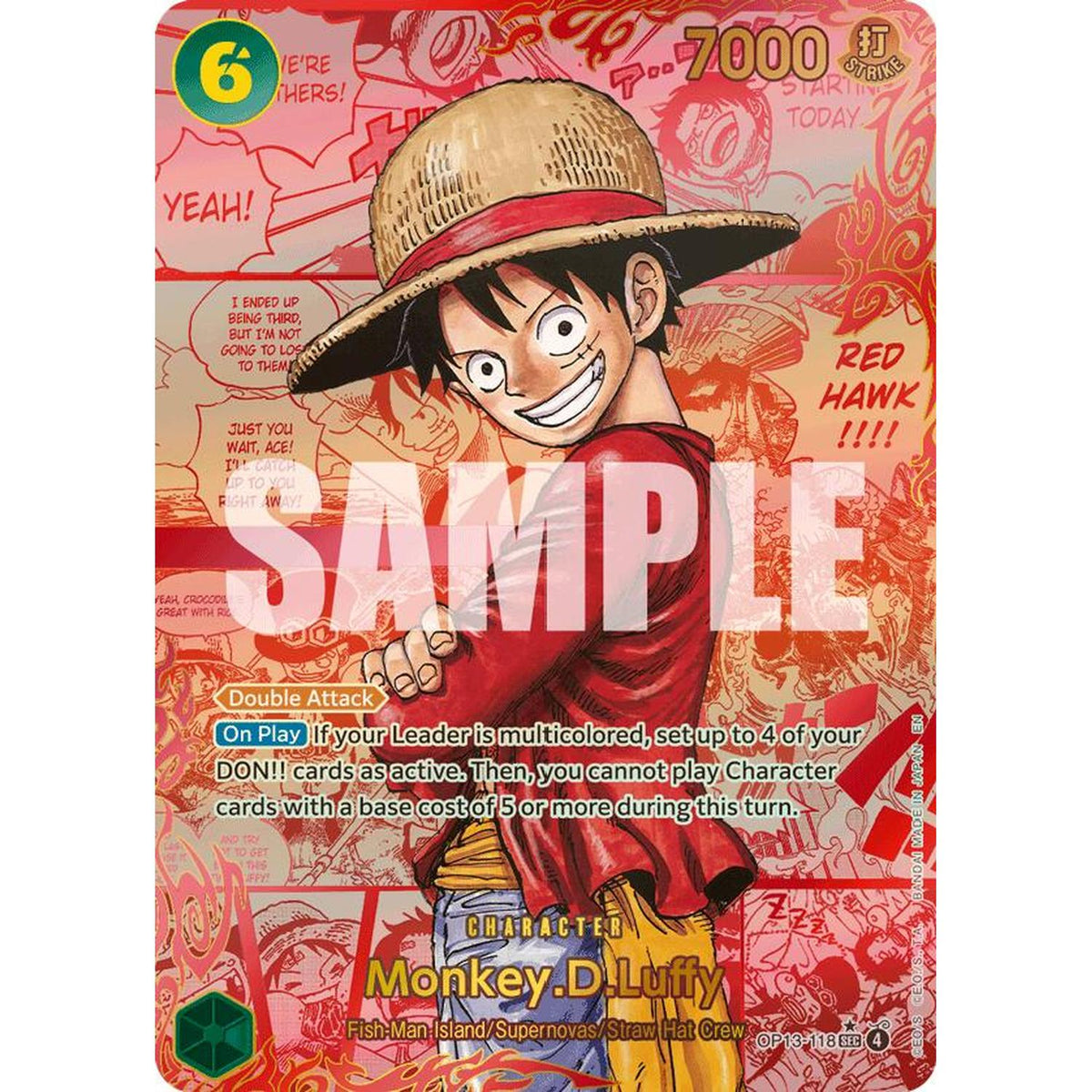 Monkey.D.Luffy (118) (3rd Anniversary) (OP13-118) [Carrying On His Will]  Foil (HP Foil)