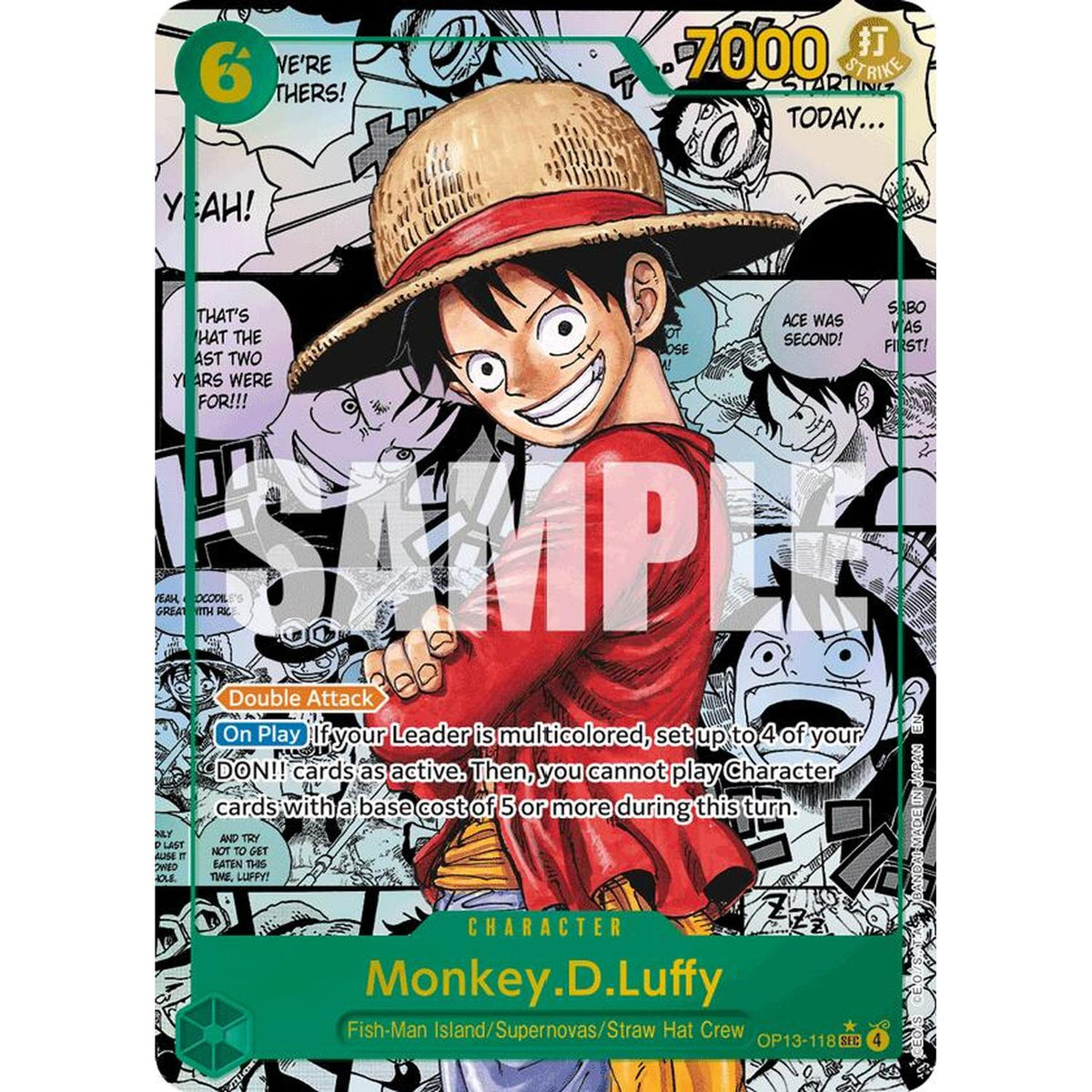Monkey.D.Luffy (118) (Manga) (OP13-118) [Carrying On His Will]  Foil (HP Foil)