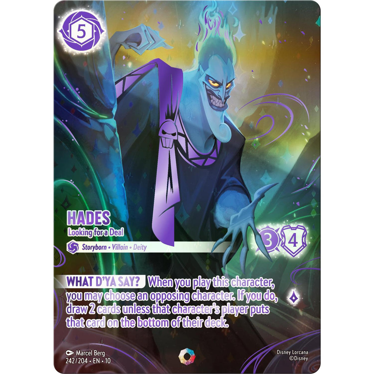 Hades - Looking for a Deal (Iconic) (242/204) [Whispers in the Well] Holofoil (Heavily Played Holofoil)