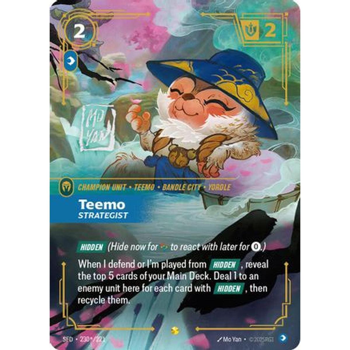 Teemo - Strategist (Signature) (230*/221) [Spiritforged] Foil (Heavily Played)