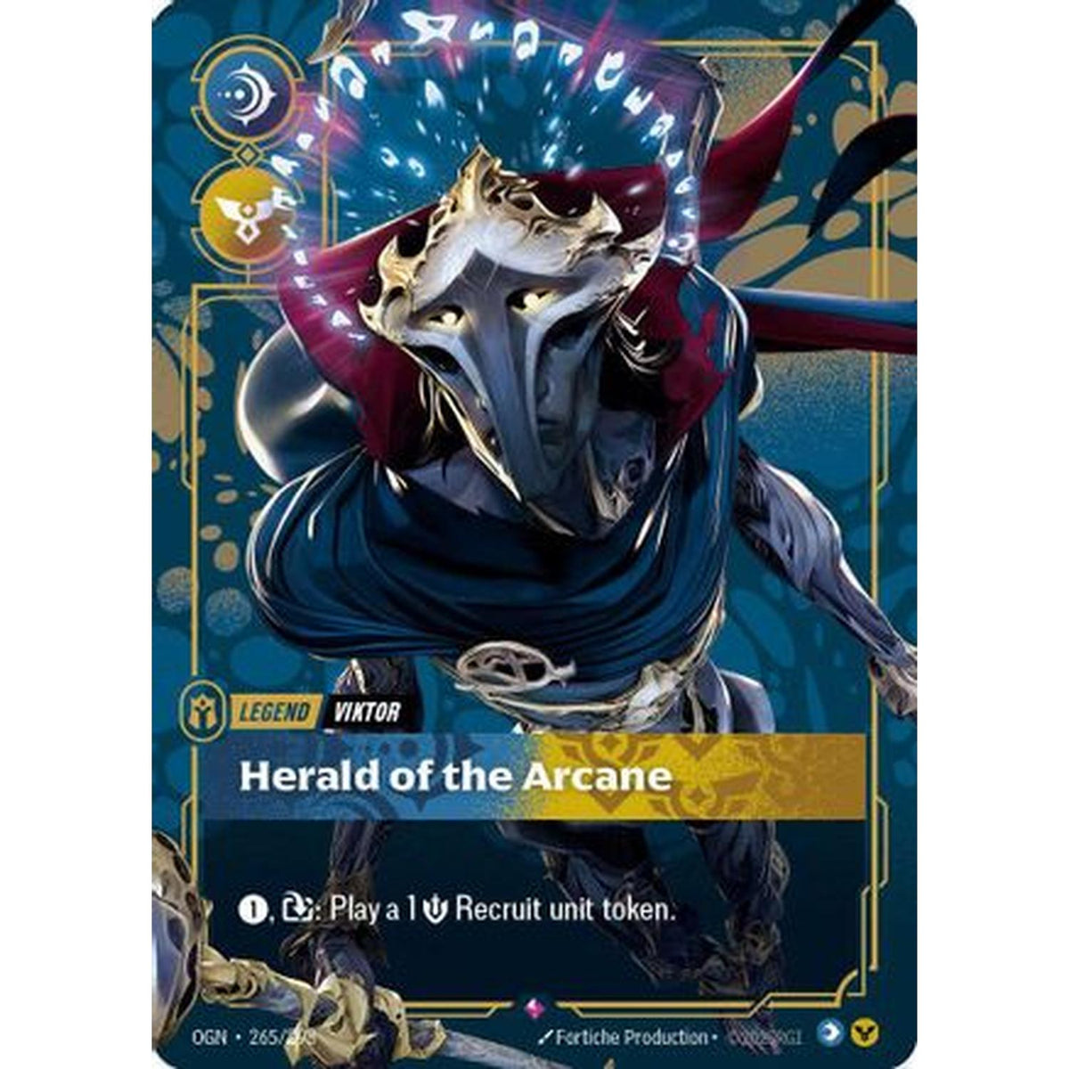 Viktor - Herald of the Arcane (Metal) (265/298) [Riftbound Organized Play Promotional Cards] Foil (Near Mint)