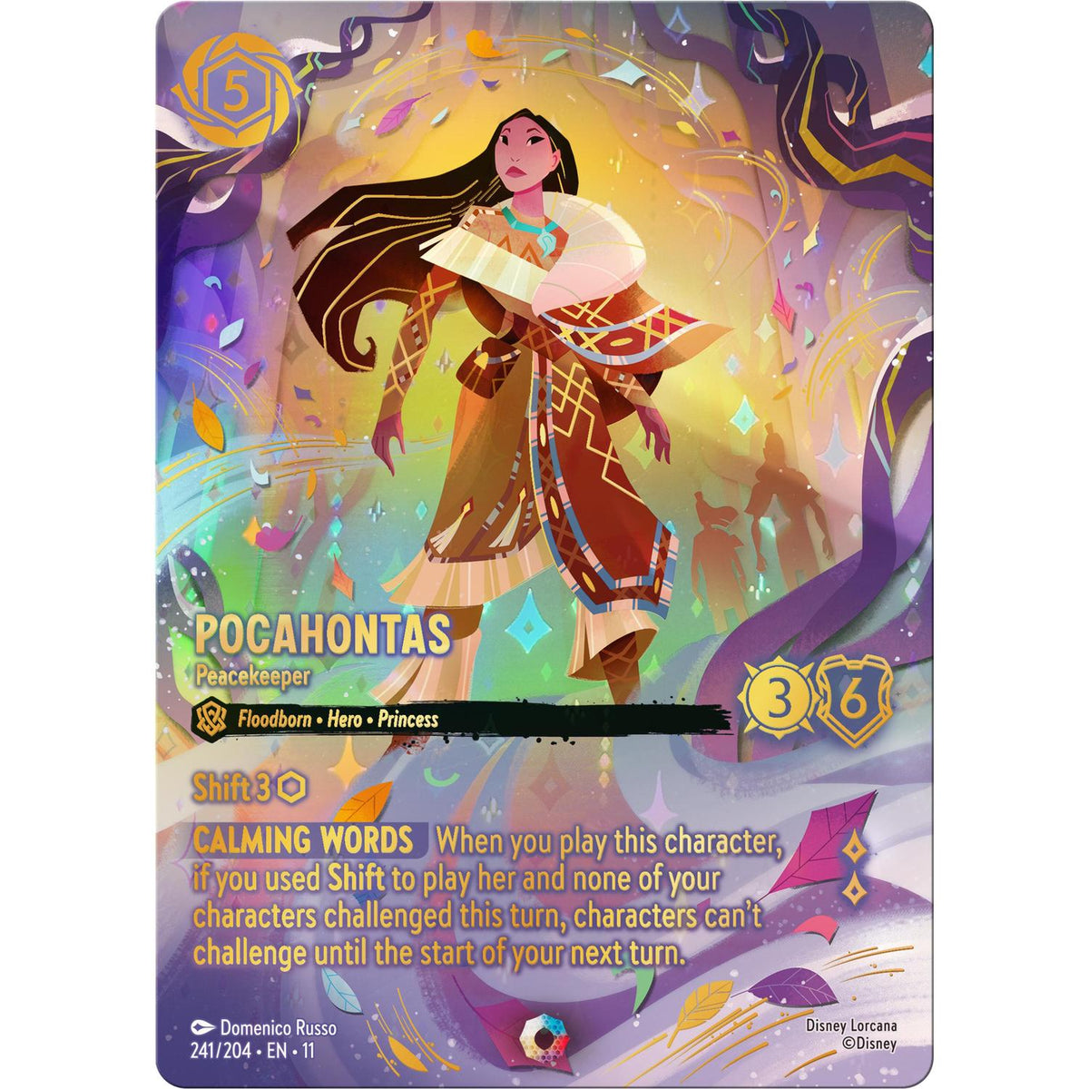 Pocahontas - Peacekeeper (Iconic) (241/204) [Winterspell] Holofoil (Moderately Played Holofoil)
