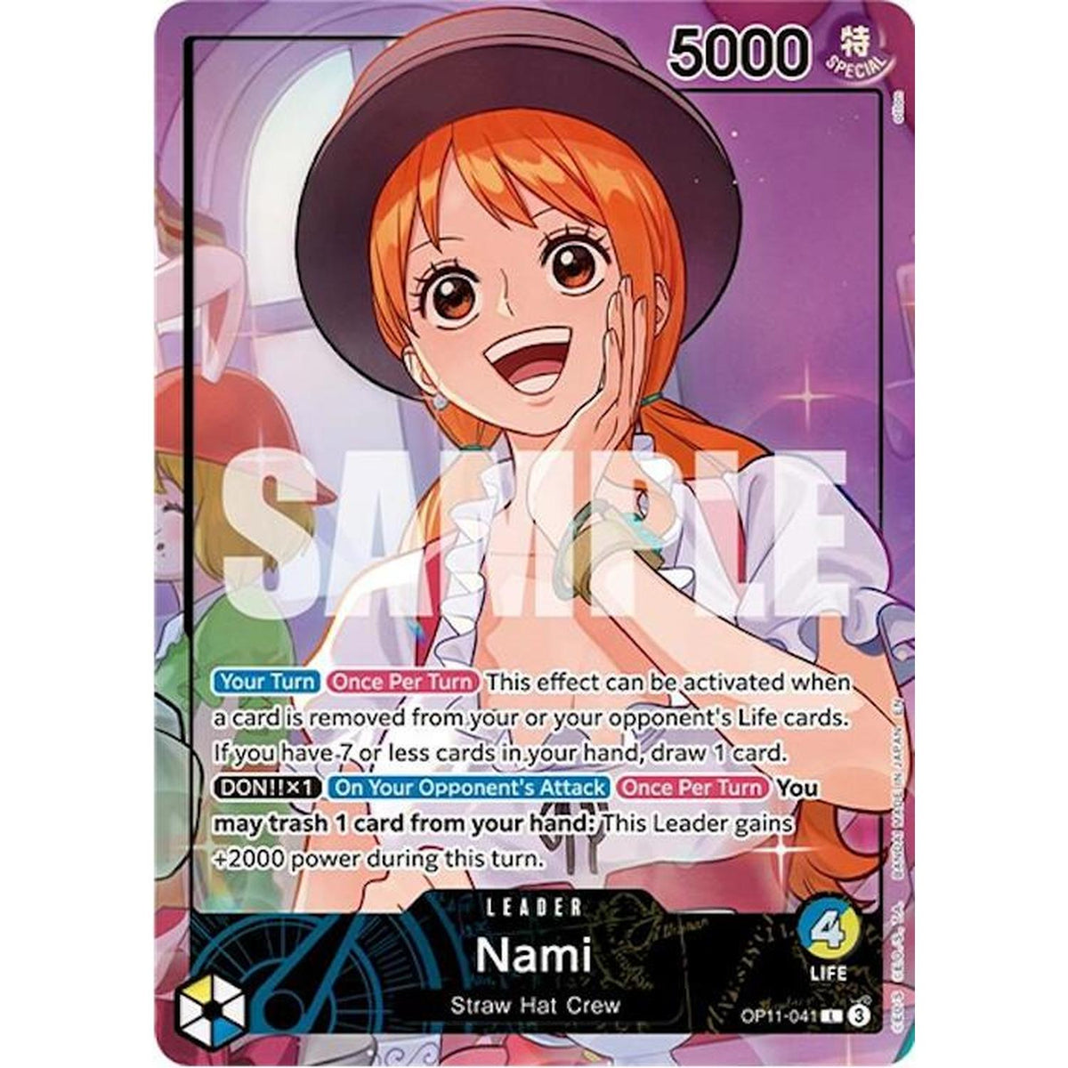 Nami (Whole Cake Island Arc) (OP11-041) [One Piece Promotion Cards]  Foil (Played Foil)