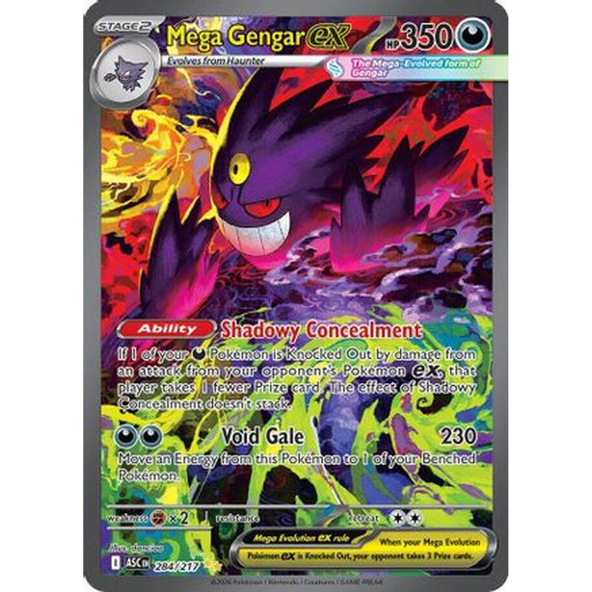 Mega Gengar ex 284/217 [ME Ascended Heroes]  - Holofoil (Near Mint Holofoil)