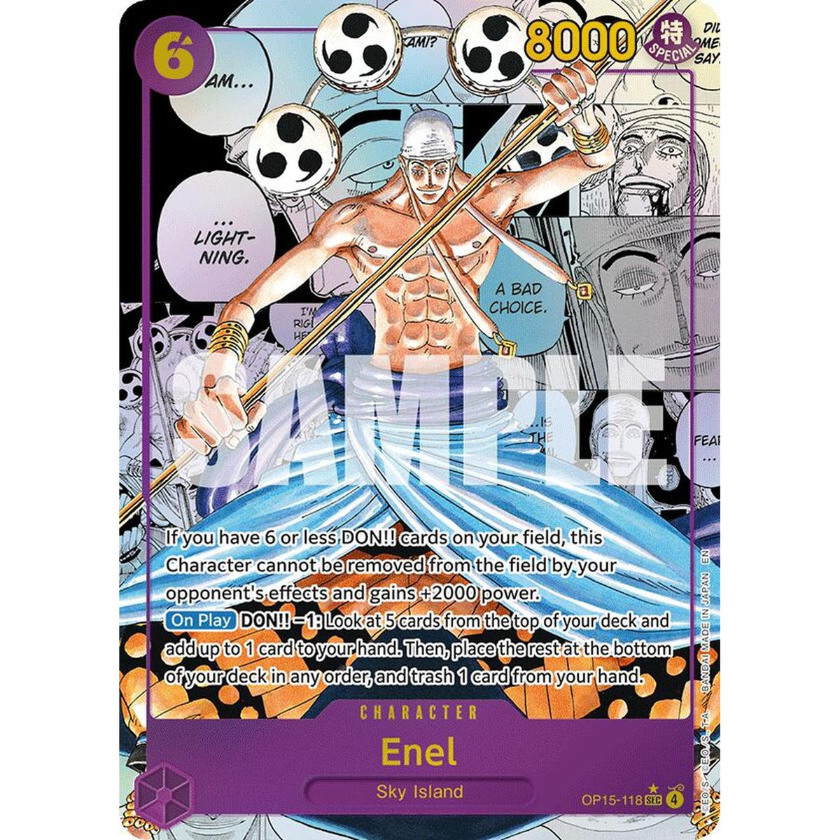 Enel (OP15-118) (Manga) (OP15-118) [Adventure on Kami's Island]  Foil (NM/LP Foil)