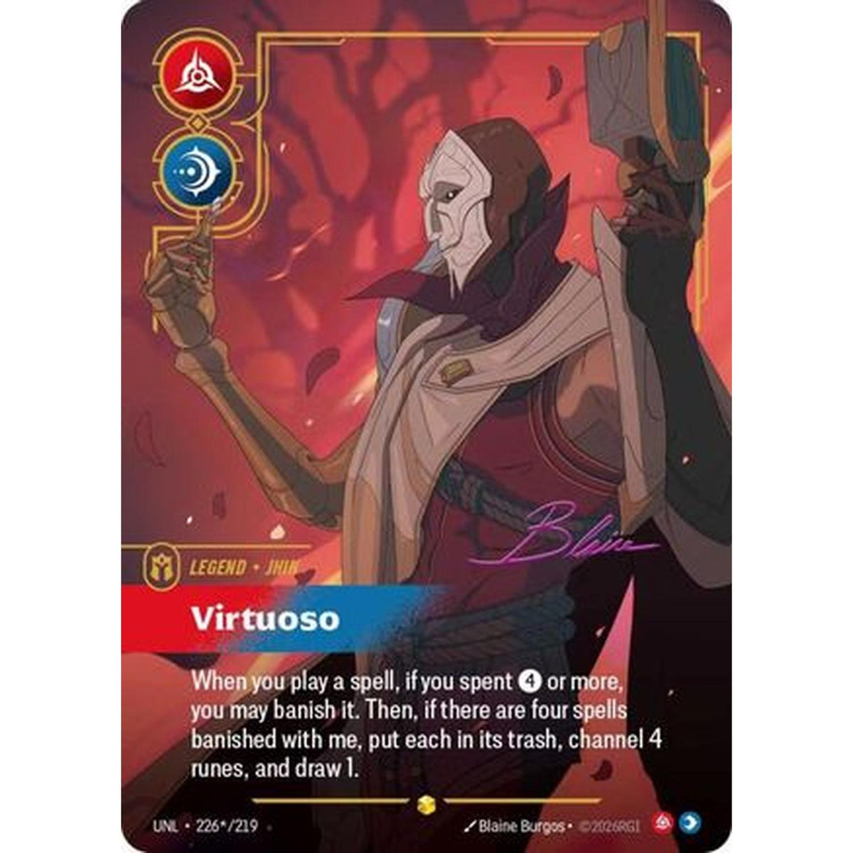 Jhin - Virtuoso (Signature) (226*/219) [Unleashed] Foil (Damaged)