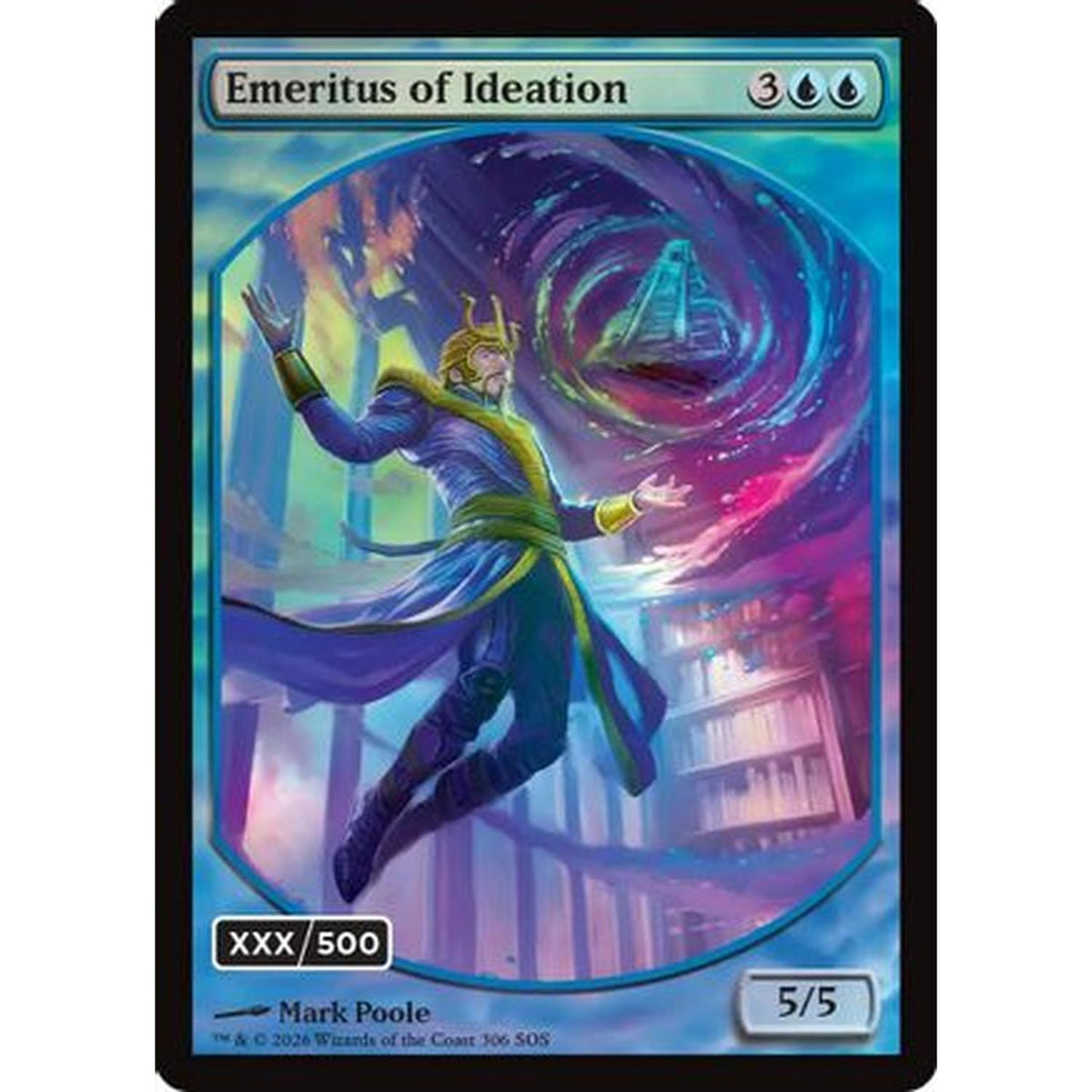 Emeritus of Ideation (Retro Frame) (Serial Numbered) (Double Rainbow Foil) [Secrets of Strixhaven] Foil (NM/LP Foil)