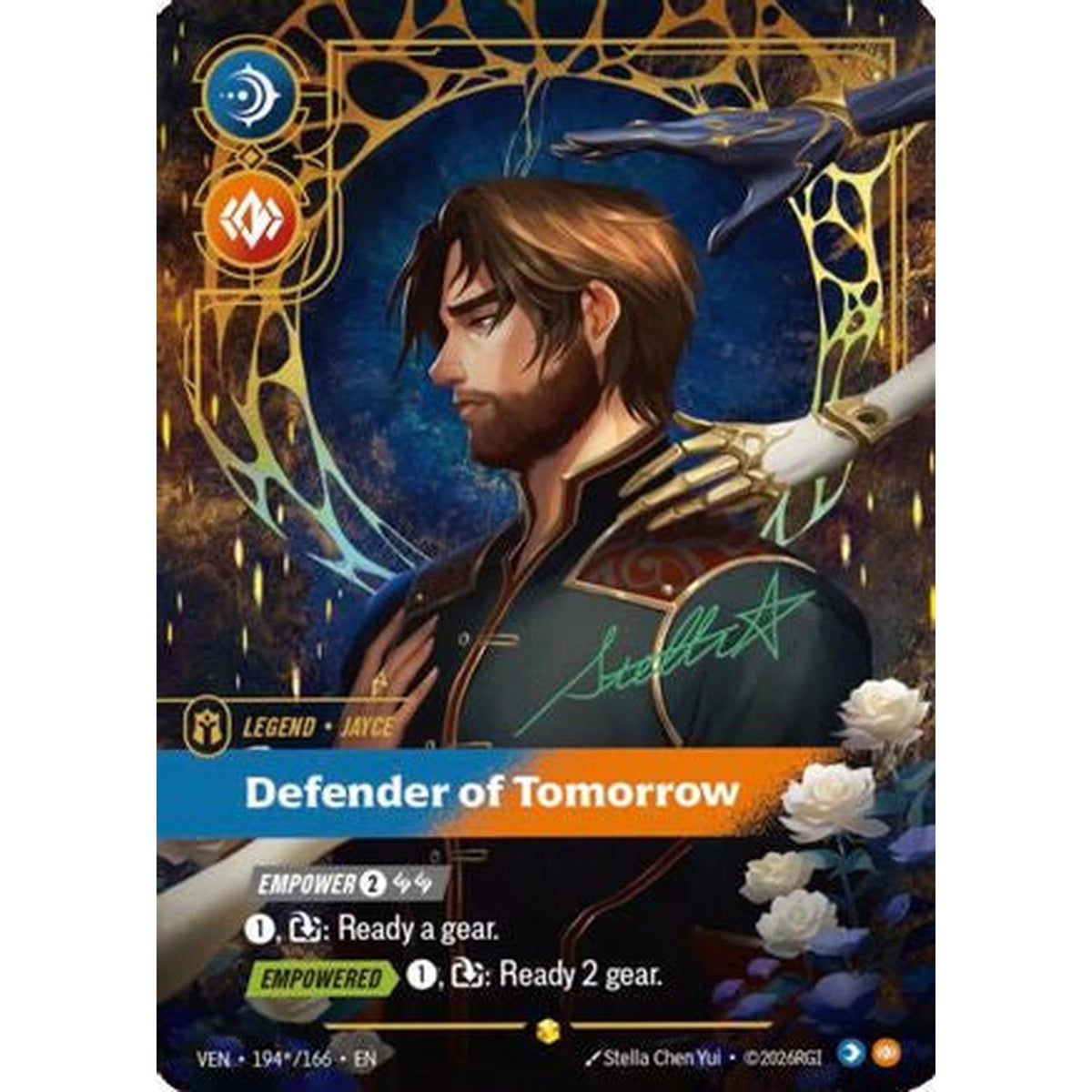 Jayce - Defender of Tomorrow (Signature) (194*/166) [Vendetta] Foil (Near Mint)